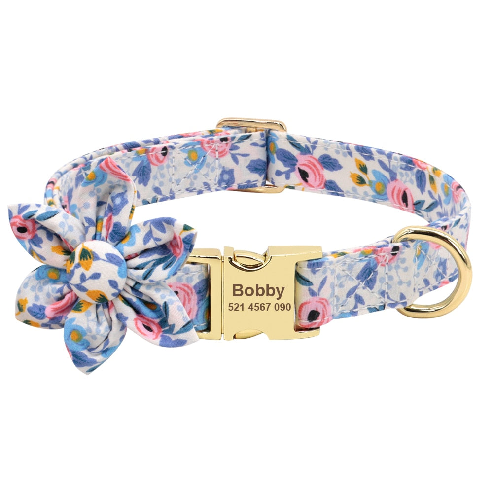 Floral Custom Collar and Leash