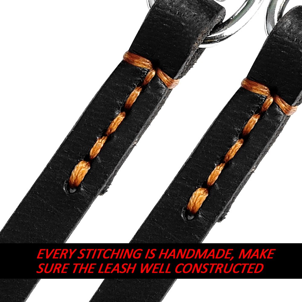 Leather No Tangle Double Dog Leash Coupler & Lead