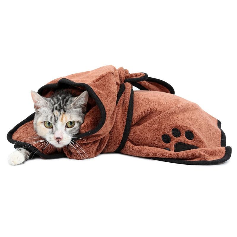 Luxurious Paws Bathrobe