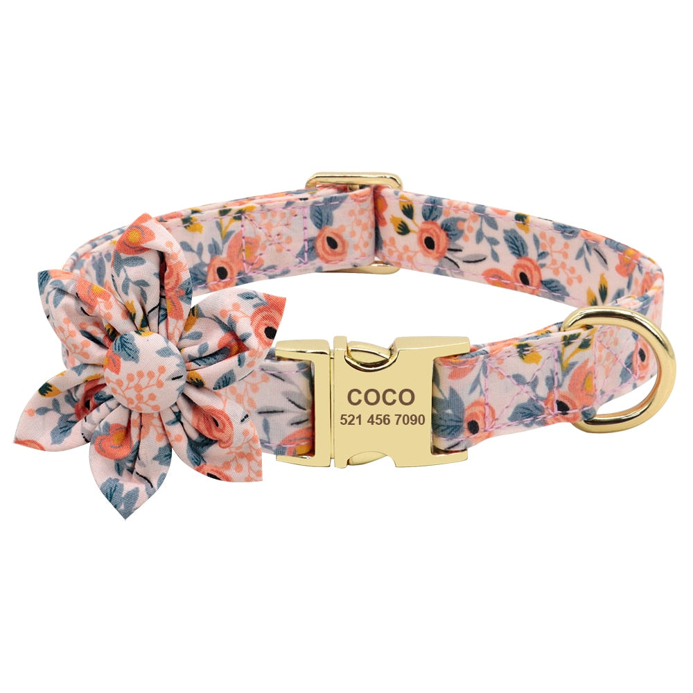 Floral Custom Collar and Leash