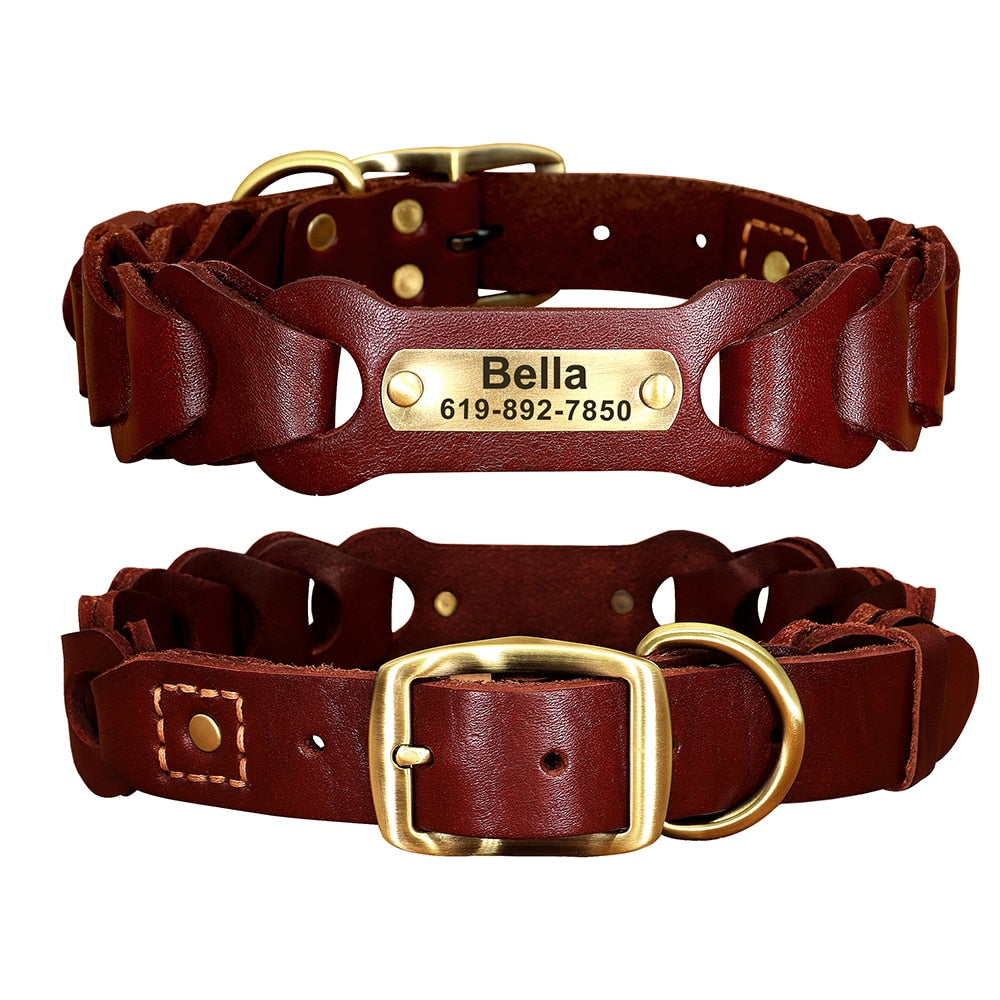 Braided Custom Leather Collar