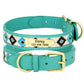  Collar De Cuero Personalizado Bordado