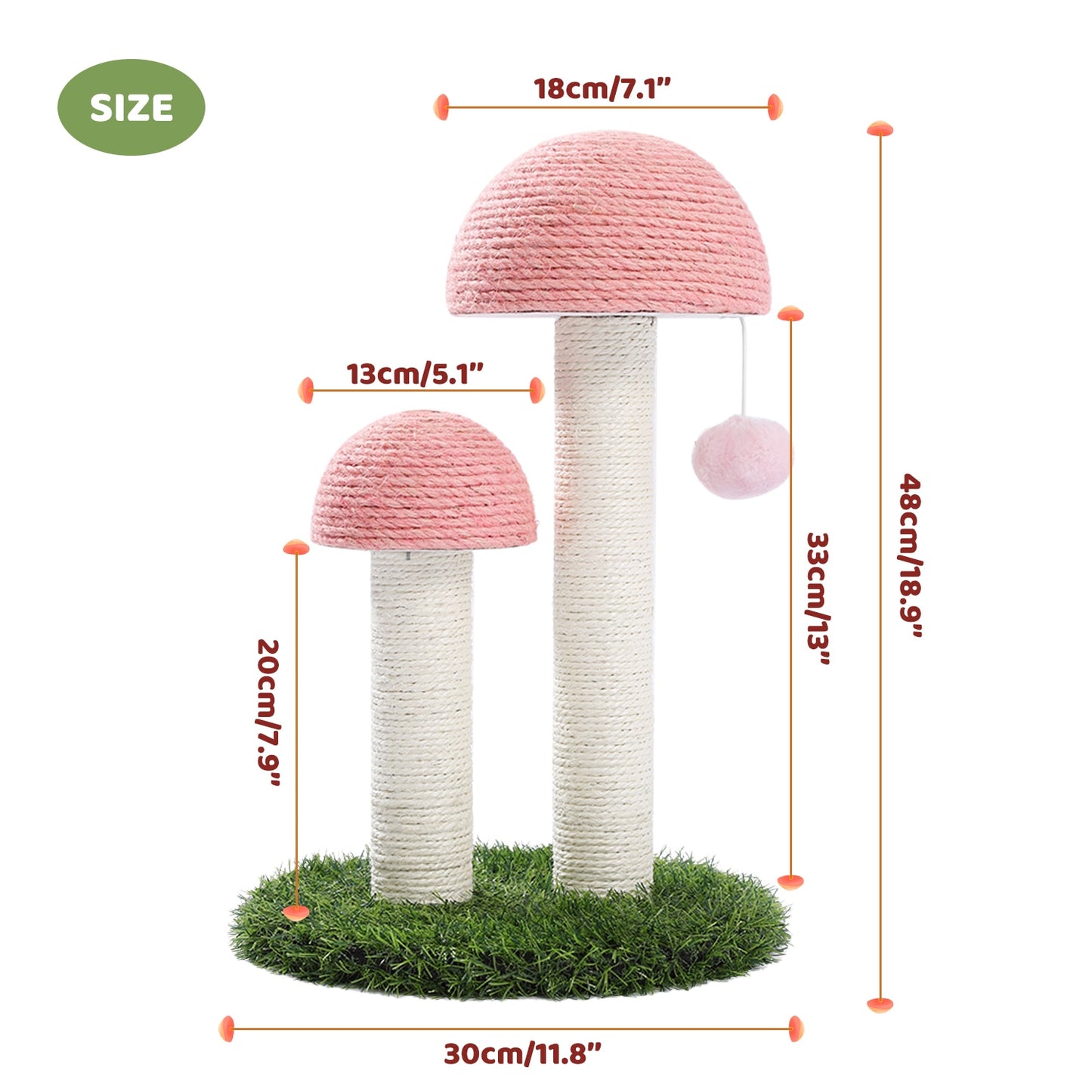 Double Mushroom Scratching Post