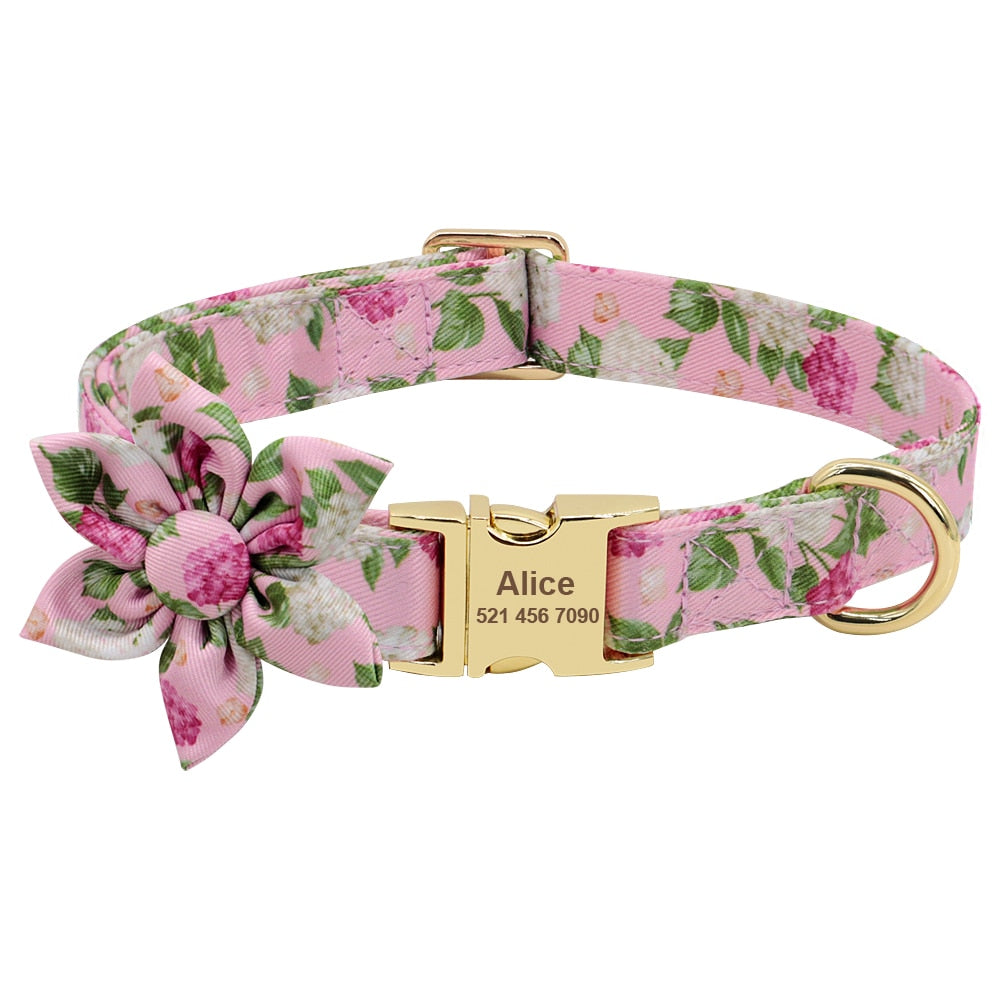 Floral Custom Collar and Leash