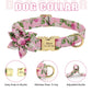 Floral Custom Collar, Harness, Leash and Waste Bag Set