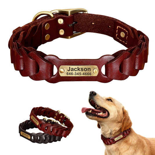 Braided Custom Leather Collar